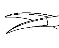 Castroviejo Curved Corneal Scissors Left - E3218 L